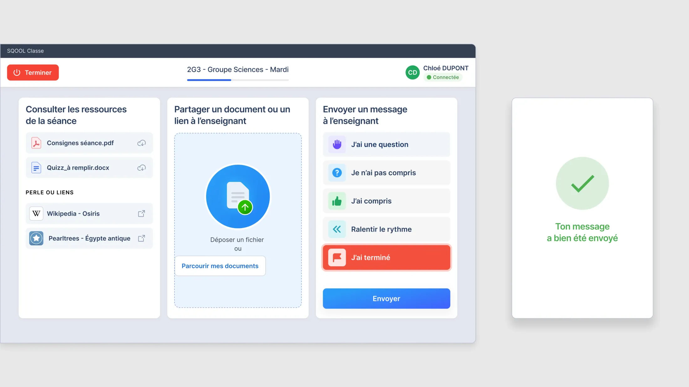 SQOOL Classe — UI